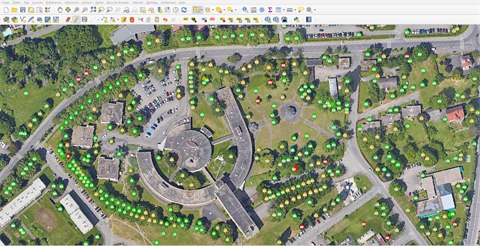 Cartographie d’un inventaire arboré