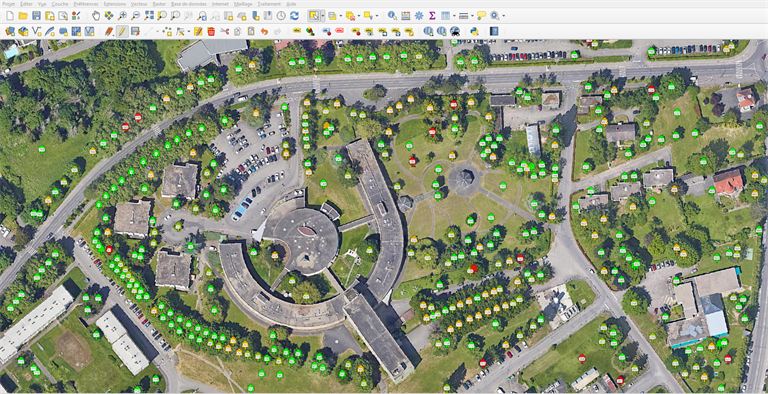 Cartographie de synthèse pour un plan de gestion arboricole